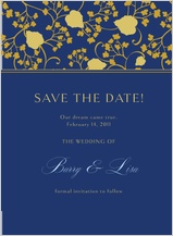 Save the Date Card - begonia leaves lattice Save the Date Card - begonia leaves lattice