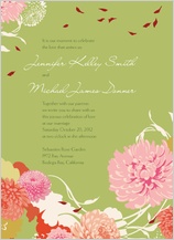 Wedding Invitation - floating mums