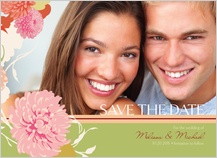 Save the Date Card with photo - floating mums Save the Date Card with photo - floating mums