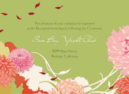 Reception Card - Floating Mums