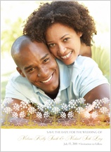 Save the Date Card with photo - star flowers Save the Date Card with photo - star flowers