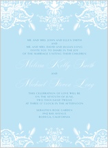 Wedding Invitation - ornate lilies