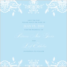 Save the Date Card - ornate lilies Save the Date Card - ornate lilies