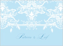 Wedding Thank You Card - ornate lilies