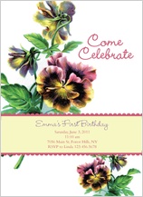 Birthday Party Invitation - pansy pretty Birthday Party Invitation - pansy pretty
