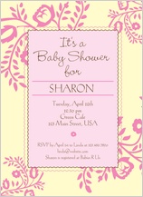 Baby Shower Invitation - flower shower
