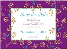 Save the Date Card - golden flowers Save the Date Card - golden flowers