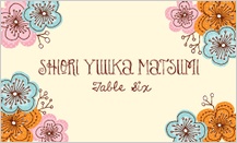 Place Card - doodle floral Place Card - doodle floral