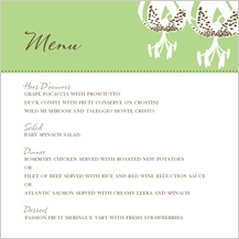 Menu - modern tiger lily Menu - modern tiger lily