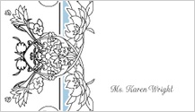 Place Card - lace and ribbon Place Card - lace and ribbon