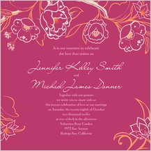 Wedding Invitation - blooming branches