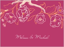 Wedding Thank You Card - blooming branches