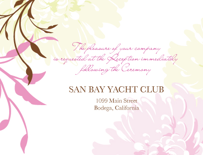 Reception Card - Summer Dahlias