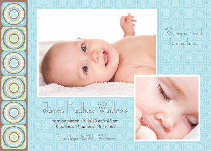 Birth Announcement with photo - Spark