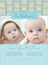 Multiples Birth Announcement with photo - spark