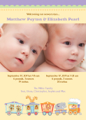 Multiples Birth Announcement with photo