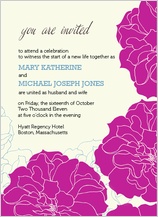 Wedding Invitation - stylized roses