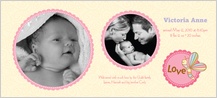 Birth Announcement with photo - cutie pie