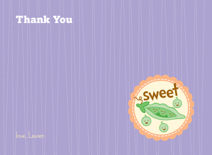 Baby Thank You Card - Cutie Pie