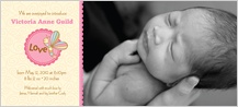 Birth Announcement with photo - cutie pie 2 Birth Announcement with photo - cutie pie 2