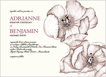 Wedding Invitation - paenia japonica