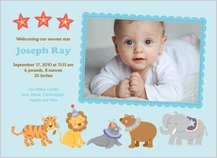 Birth Announcement with photo - circus 2