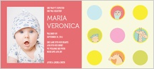 Birth Announcement with photo - animal portraits