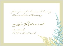 Reception Card - forest ferns