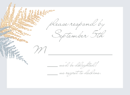 Response Card - Forest Ferns