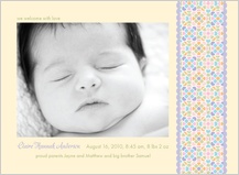 Birth Announcement with photo - sugar pop
