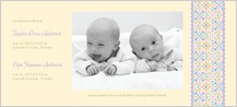 Multiples Birth Announcement with photo - sugar pop