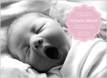 Birth Announcement with photo - simple & sweet