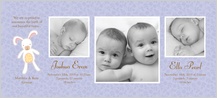Multiples Birth Announcement with photo - little one