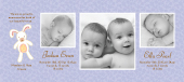 Multiples Birth Announcement with photo