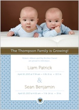 Multiples Birth Announcement with photo - little sweetie