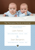 Multiples Birth Announcement with photo