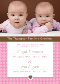 Multiples Birth Announcement with photo