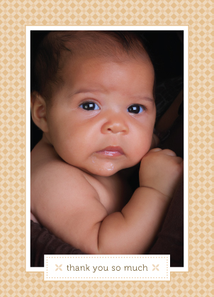 Baby Thank You Card with photo - Little Sweetie