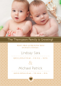 Multiples Birth Announcement with photo