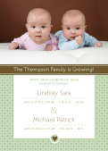 Multiples Birth Announcement with photo