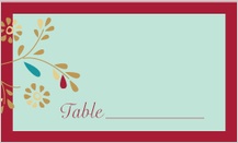 Place Card - flowers and frame Place Card - flowers and frame