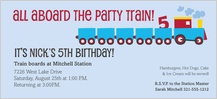 Birthday Party Invitation - choo train Birthday Party Invitation - choo train