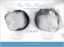 Birth Announcement with photo - precious two