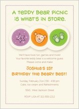 Birthday Party Invitation - birthday beary Birthday Party Invitation - birthday beary