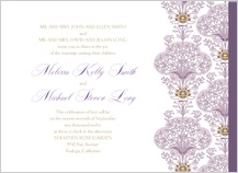 Wedding Invitation - lacy bouquets