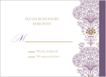 Response Card - lacy bouquets