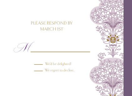 Response Card - Lacy Bouquets