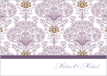 Wedding Thank You Card - lacy bouquets
