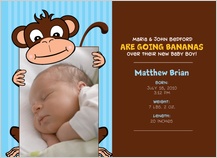 Birth Announcement with photo - going bananas
