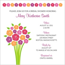 Wedding Shower Invitation - fresh bouquet